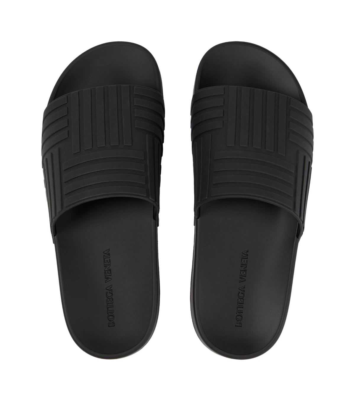 Sandalias de goma con relieve 'negras'