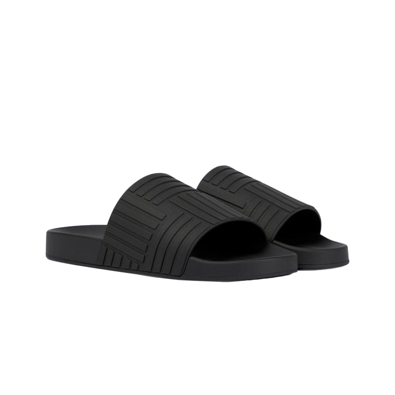 Sandalias de goma con relieve 'negras'