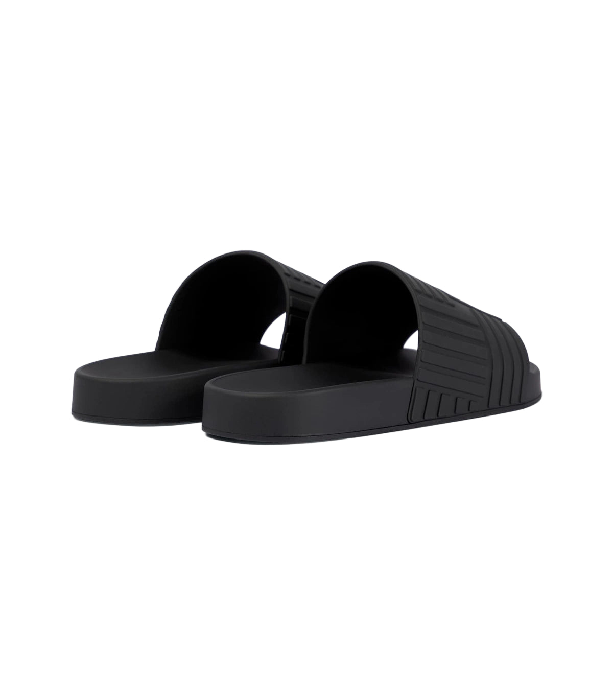 Sandalias de goma con relieve 'negras'