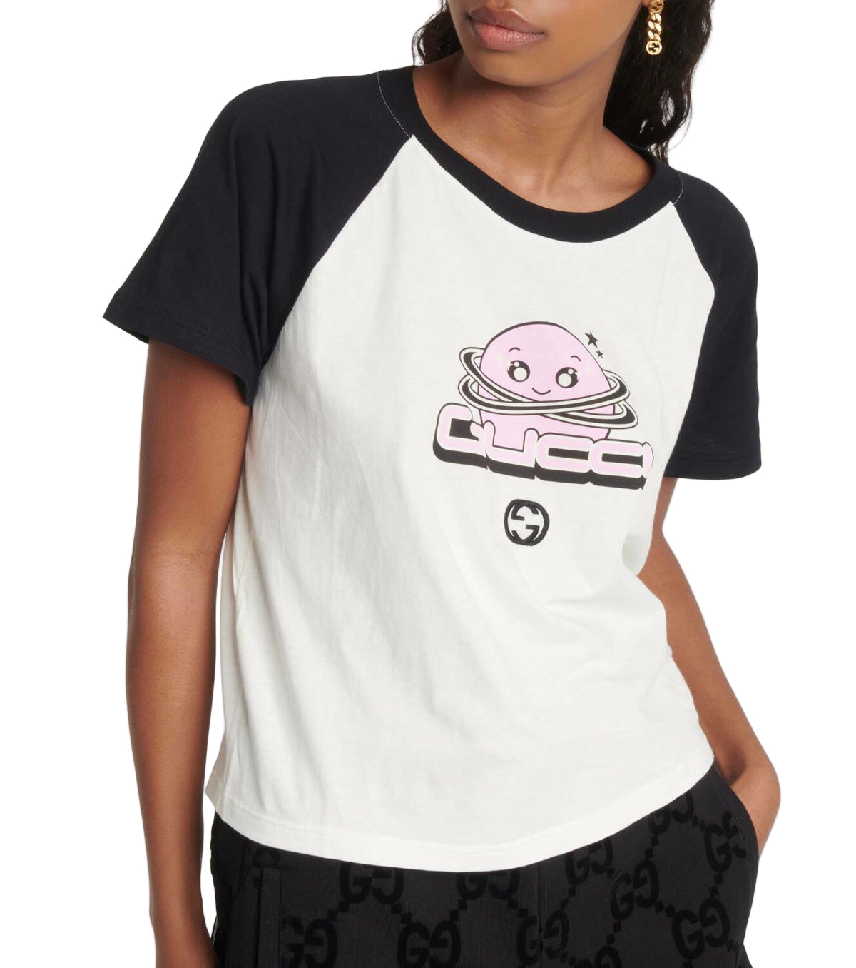 Camiseta con estampado de logotipo para mujer