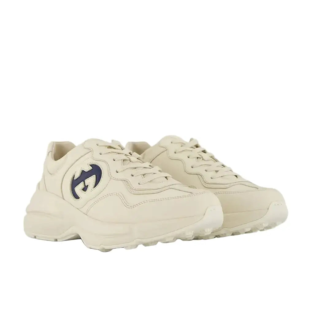 Zapatillas de cuero Rhyton con G entrelazada