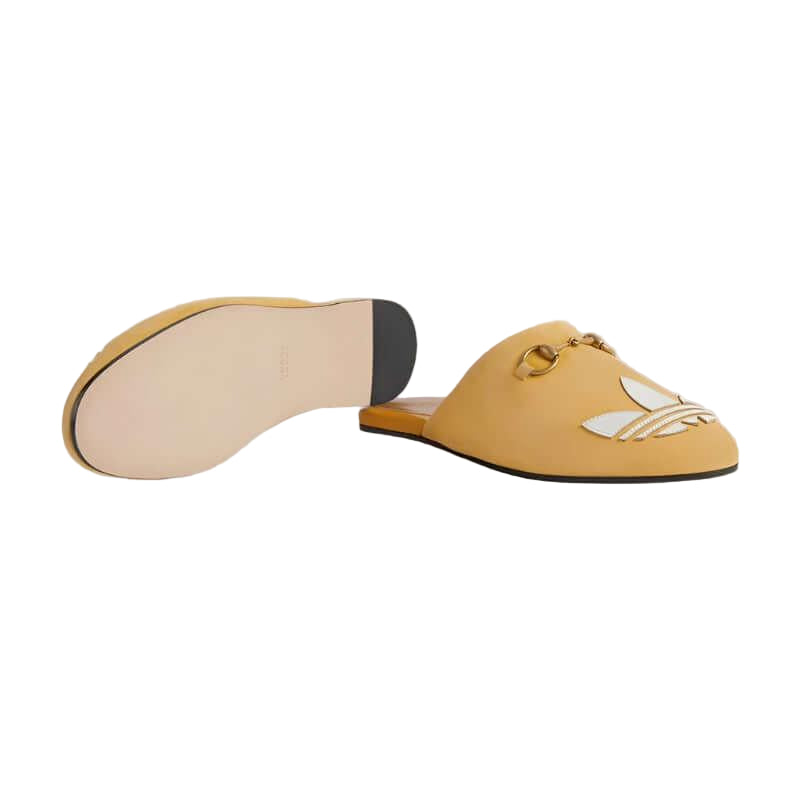 (WMNS) Gucci Trefoil Slipper x Adidas 'Yellow Suede'