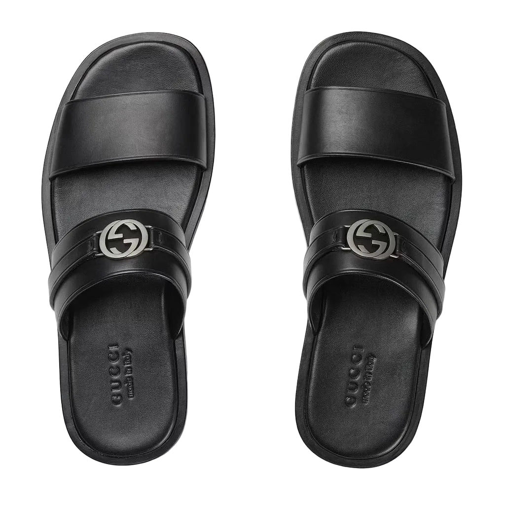 Sandal With Round Interlocking G