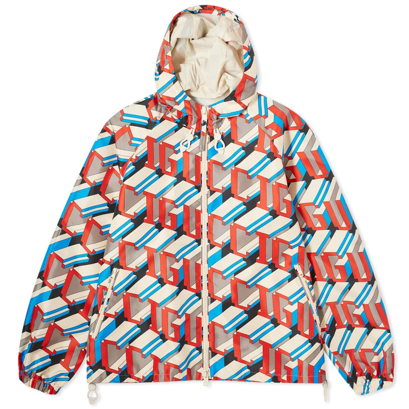 Pixel Logo Hooded Jacket in Ivory