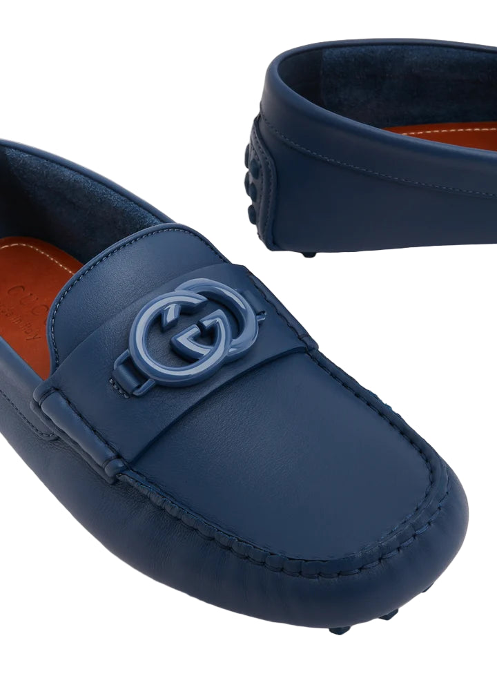 Gucci Interlocking G Driver Washed Indigo