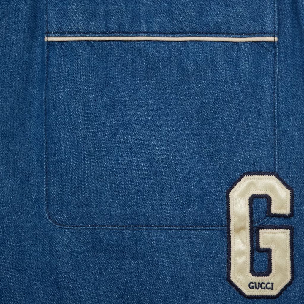 Denim Shorts G Patch Blue