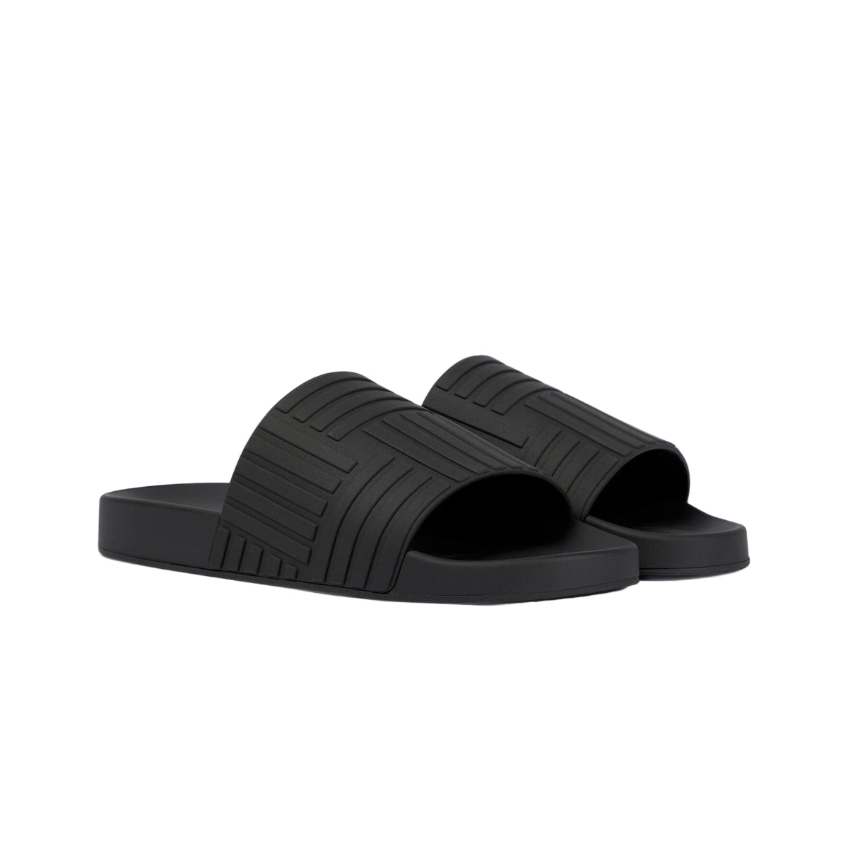 Embossed Rubber Slides 'Black'