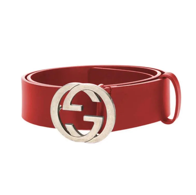 Interlocking G logo buckle red