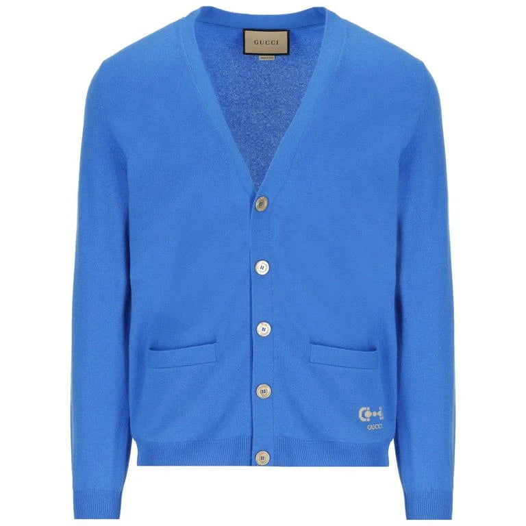 Cárdigan Gucci con cuello en V y detalle de bocado de caballo para hombre 