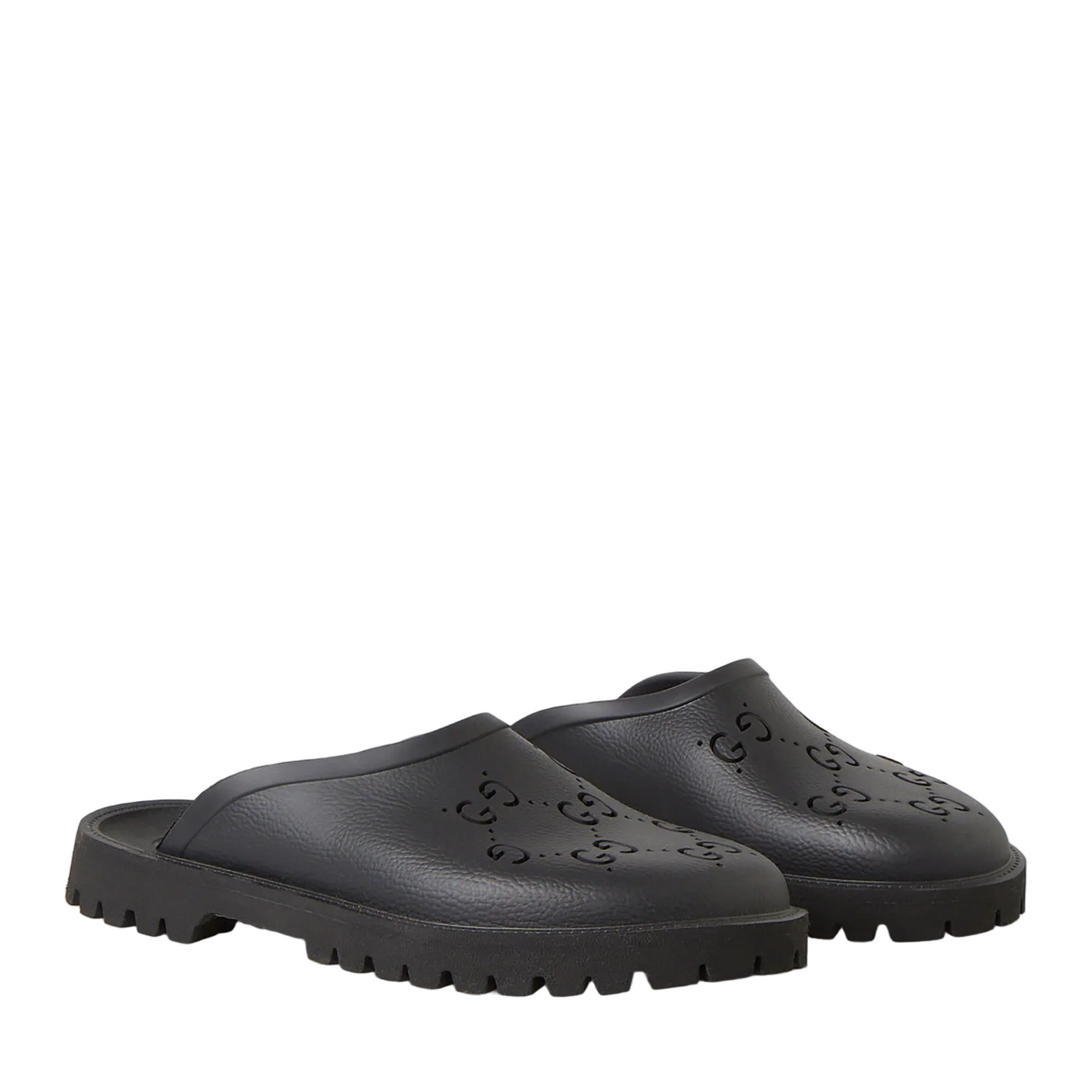 Perforated G Low Clogs 'Black'