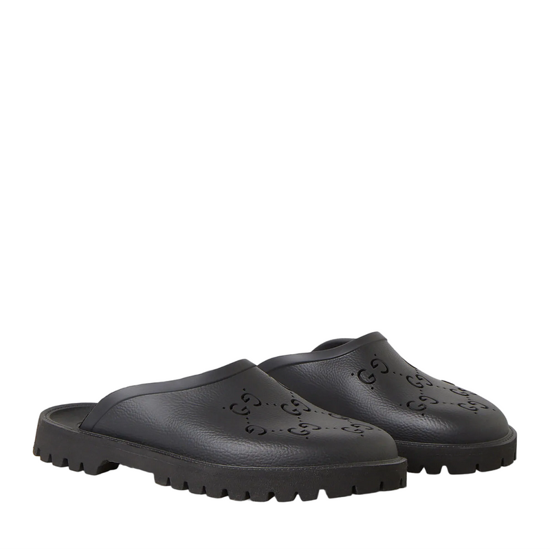Perforated G Low Clogs 'Black'
