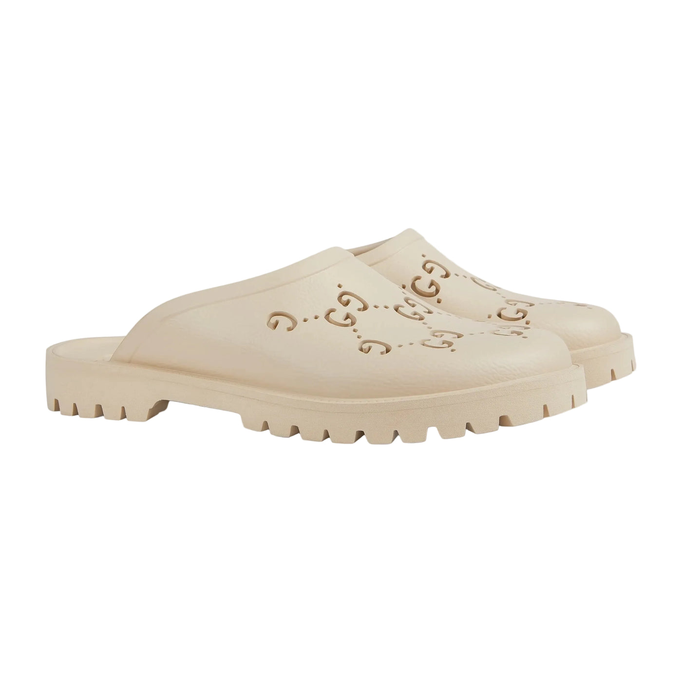 Perforated G Low Clogs ' Beige'