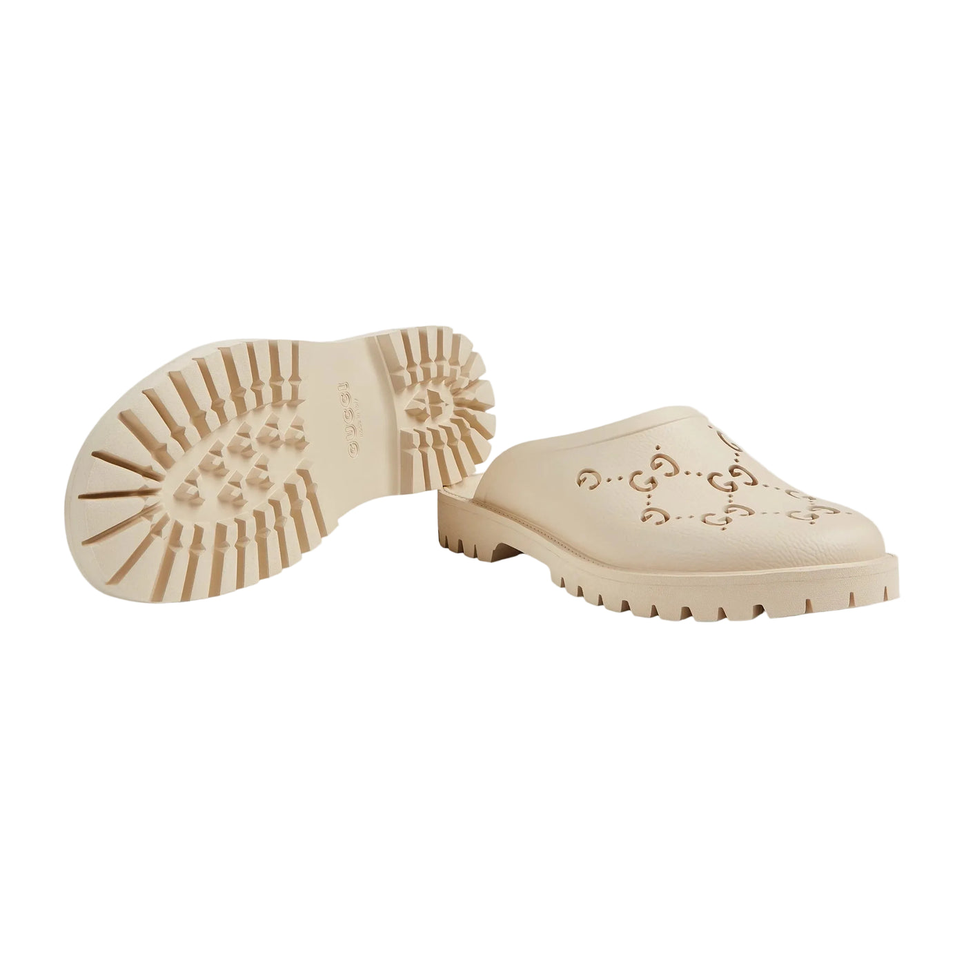 Perforated G Low Clogs ' Beige'